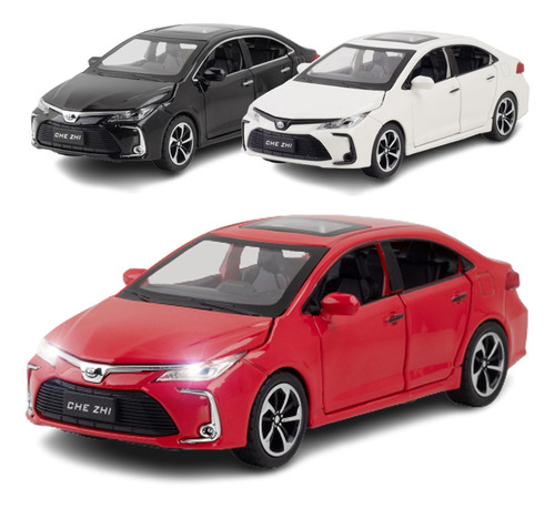 Coches De Metal En Miniatura De Toyota Corolla Con Luces Y S