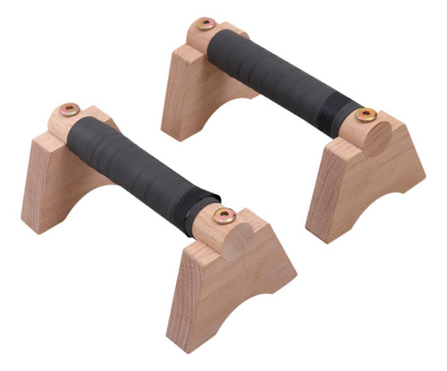 2 Barras De Flexiones De Madera Con , Estructura Estable Y