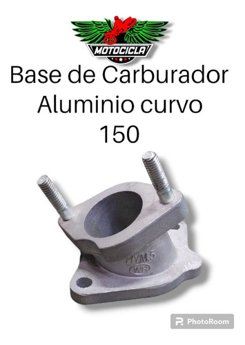 Base De Carburador Aluminio Curvo 150