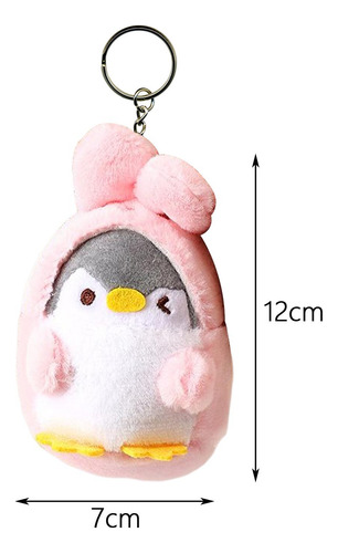 Pingüino Muñeca Llavero Adorable Creativo Oreja Larga Rosa