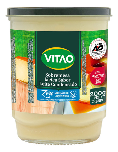 Sobremesa Láctea Leite Condensado Vitao Vidro 200g