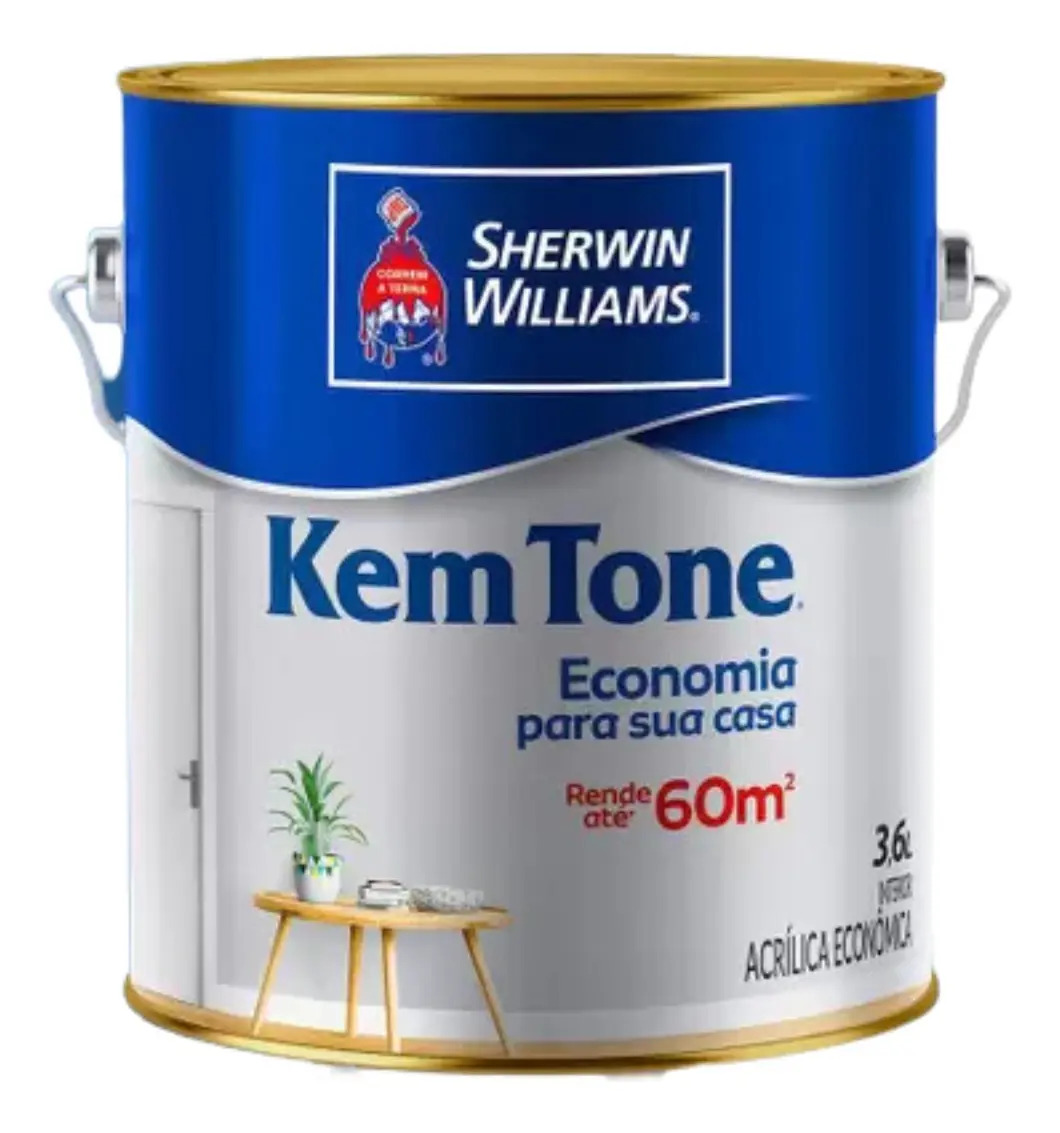 Tinta Parede Acrílica Kemtone Antimofo Galão 3,6l Cores Cor Amarelo Sol
