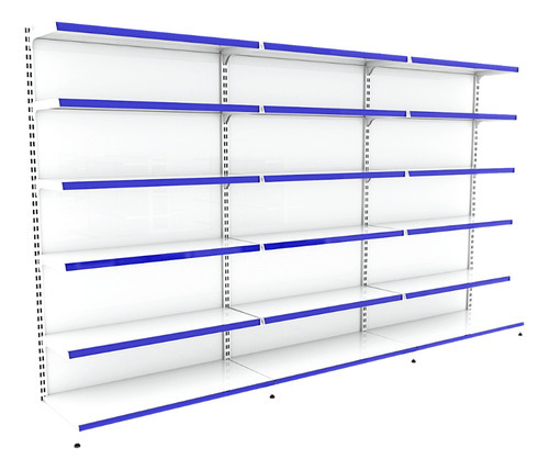 Gôndola Prateleira De Parede 1 Inicial + 2 Cont 2metros