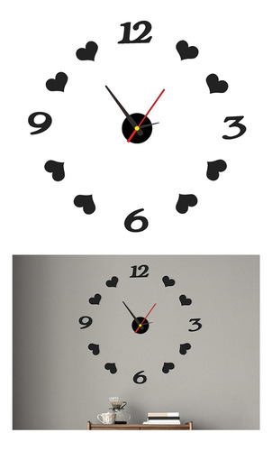 Reloj De Pared Sin Marco Reloj De Pared Decoración Negro