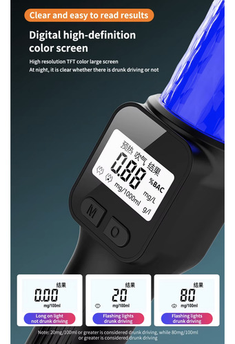 Alcoholimetro Tester Medidor Alcohol No Contacto Policia Usb