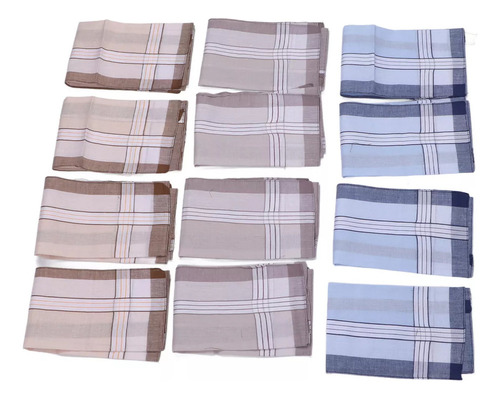 12 Pañuelos De Algodón De 40 Cm Para Hombre, Pañuelos Para P