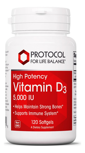 Protocol For Life Balance Vitamina D3 5000 Ui 120 Cápsulas
