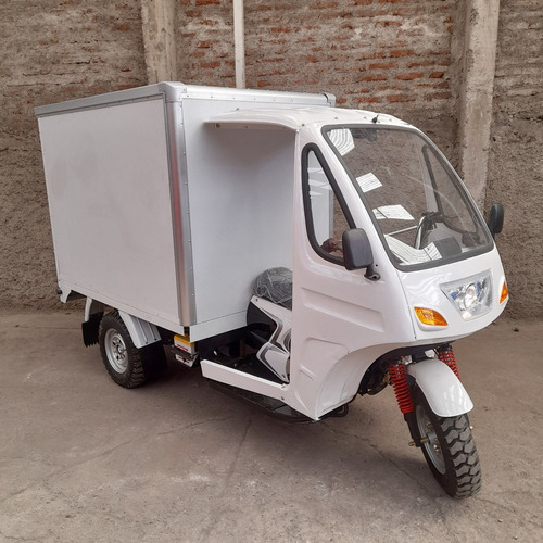 Moto De Carga Bencinera Con Cabina + Caja De Carga