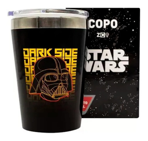 Copo De Viagem Snap 300ml Dark Side Geometric