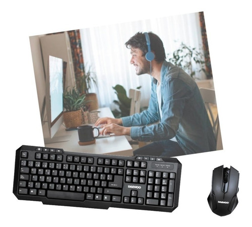 Combo Mouse Y Teclado Con Cable Usb Para Computadora Daewoo