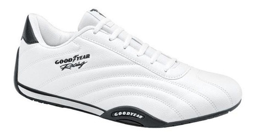 Tenis Choclo Goodyear Racing 2202 Blanco Para Hombre