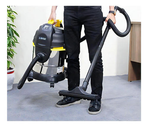 Aspiradora Sólidos Y Líquidos Doméstico Lavor Lvc 20 Xs, 20l Color Plateado/Negro/Amarillo