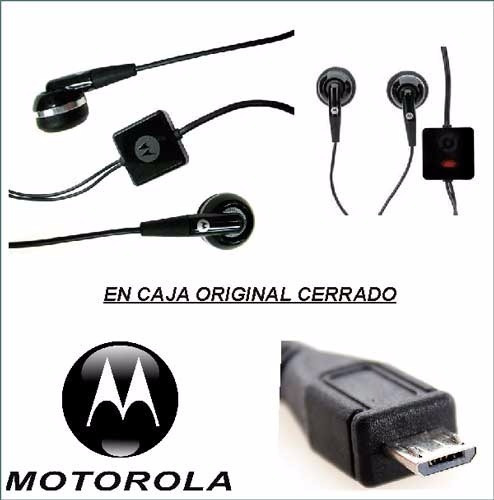 Audífonos Manos Libres Auricular Motorola Micro Usb Tienda