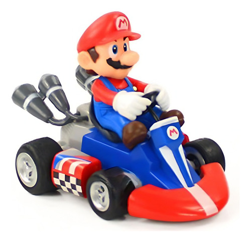 Figura Mario Kart Carro Fricción Niños Juguete Colección Gde