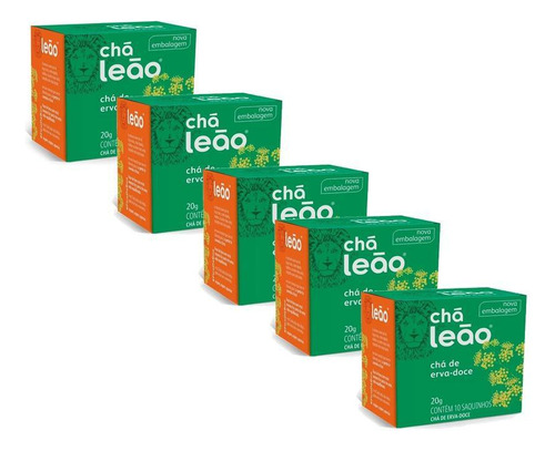 Chá Leão Erva-doce Em Sachê 30 G 15 U Kit 5