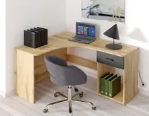 Comprar Escritorio En L Práctico Leonidas Color Duna  1 Cajón