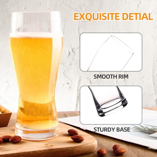 Juego De 6 Vasos De Cerveza De 590 Ml Clásicos Y Elegantes