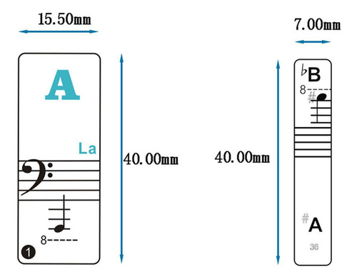 4 Pegatinas De Piano Para Teclados De 49/61/ 76/88 Teclas