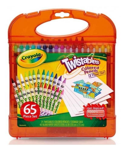 Set Crayola 65 Crayones De Colores Twistables + 40 Hojas