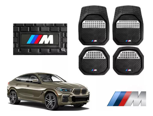 Tapetes 4pz Bandeja 3d Logo M-series Bmw X6 2021 2022 2023