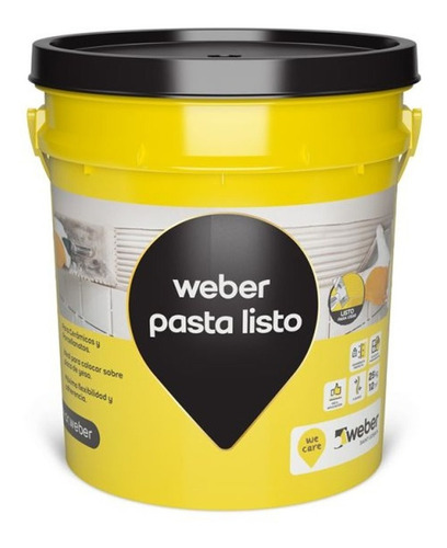 Imagen 1 de 6 de Pasta Pegamento Ceramica Sobre Placa De Yeso 7 Kg Weber - Mm