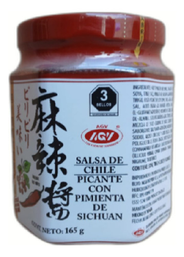 Salsa De Chile Picante Con Pimiento De Sichuan 165 G