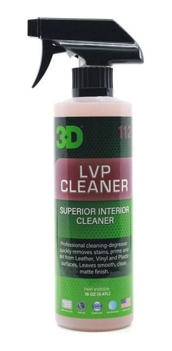 3d Lvp Cleaner Limpiador De Tapizados Y Plasticos 500cc