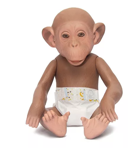 Boneco Macaco Bebê Little Caco Mamadeira Fralda E Banana OMG - Tem