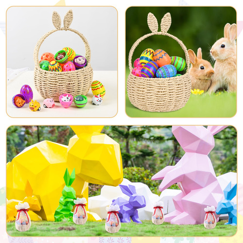 Juego De Cestas De Pascua Dirmowmam, 26 Unidades, Con Cesta