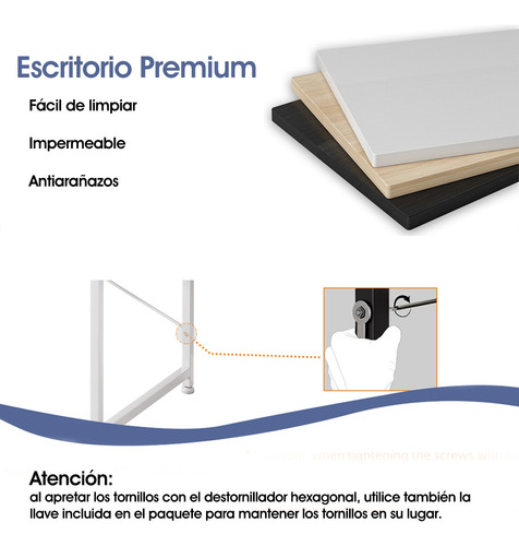 Escritorio Oficina Madera Moderno Minimalista Con Soporte Pc Marrón Claro