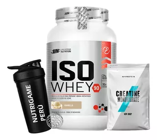 Pack Iso Whey 90 1.1 Kg + Creatina Myprotein 250gr Sabor Vainilla