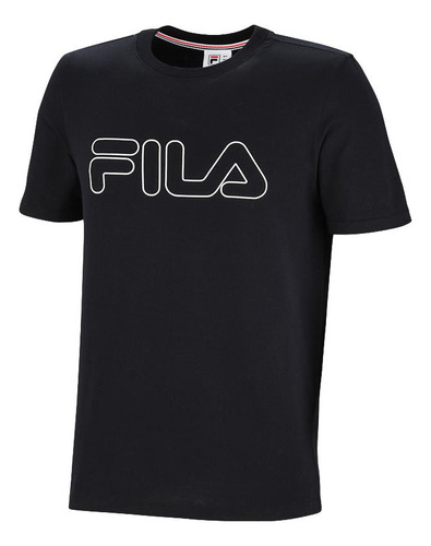 Fila Remera - Letter Outline Ngro