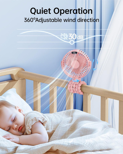 Trípode Ventilador De Mano Portátil Usb 360° Con Lcd 4000mah