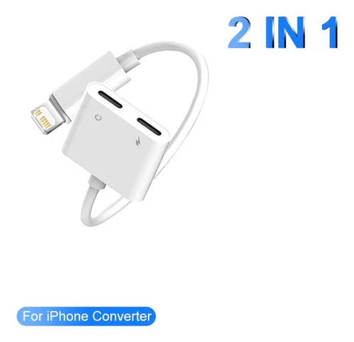 Adaptador Compatible iPhone Lightning Audio Llamadas Carga 