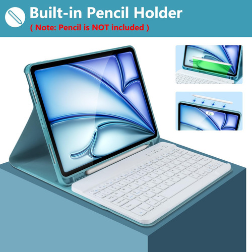 Kbcase Para iPad Air 11 Pulgadas (mcase Con Teclado, Estuche