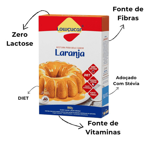 Bolo De Laranja Zero Adicao De Acucares 150g