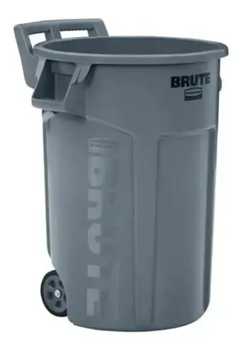 Bote Basura Brute Rubbermaid® Con Ruedas Y Asas, 166.5 Lts. Color Gris ...
