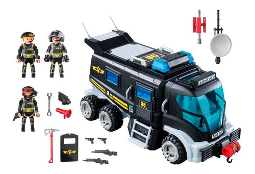 Imagen 2 de 5 de Playmobil 9360 City Camion Policia Blindado C/luz Y Sonido