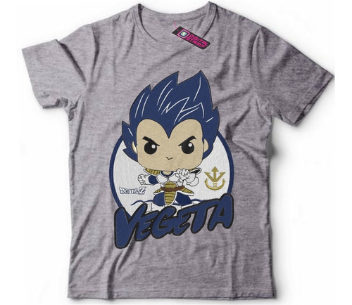 Remera Vegeta Dragon Ball Z Anime Efecto Bordado T781 Dtg