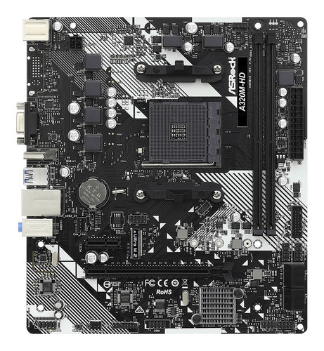Imagem 3 de 5 de Placa Mae Asrock Am4 A320m-hd R4.0