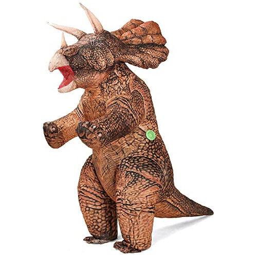 Disfraz Inflable De Dinosaurio Triceratops Adultos, One...