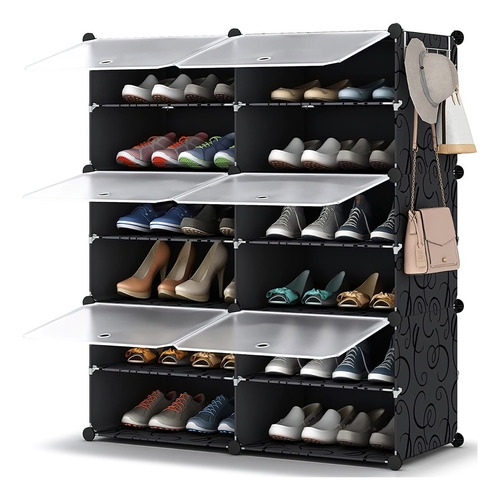 24 Piezas Organizador Zapatos Apilables Estantes Plasticos