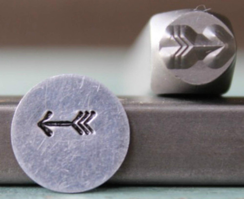 Sello Diseño Perforador Metal Simple Flecha 0.236 In Tipo