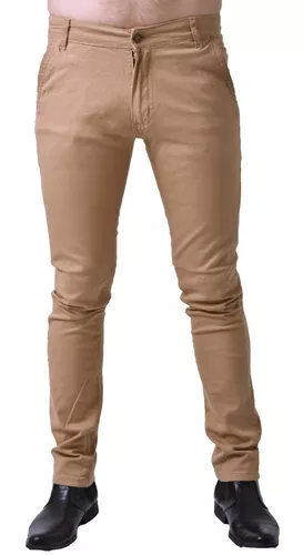 Pantalón Chino hombre de pana elástico KOYOTE en camel