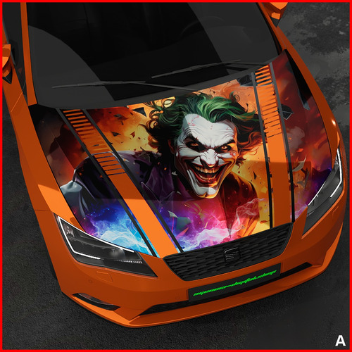 Vinil Wrap Cofre The Joker Racing Seat León - 135x185cm