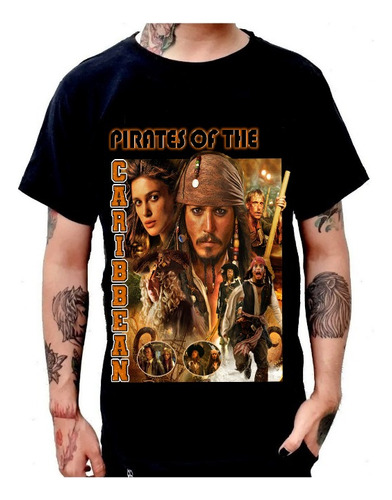 Playera Piratas Del Caribe Johny Depp