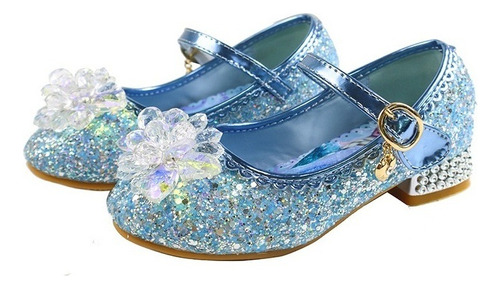 Zapatos Princesa Para Niños Tacones Altos Cristal Para Niñas