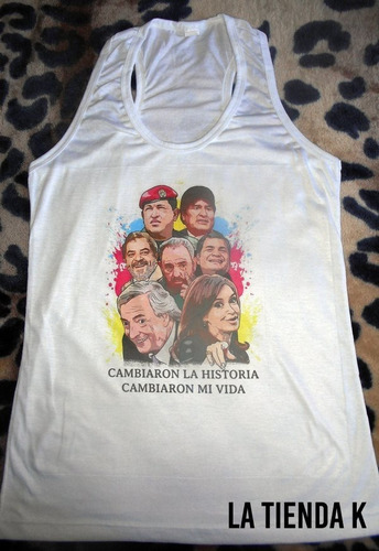 Imagen 4 de 10 de Musculosas Para Dama Kirchneristas Peronistas Cristina Cfk