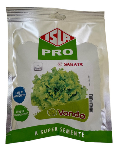 Alface Crespa Vanda Isla Sakata 1000 Sementes Peletizadas