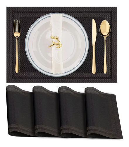 Mantel Individual De Pvc Para La Mesa Lavable 4 Piezas
